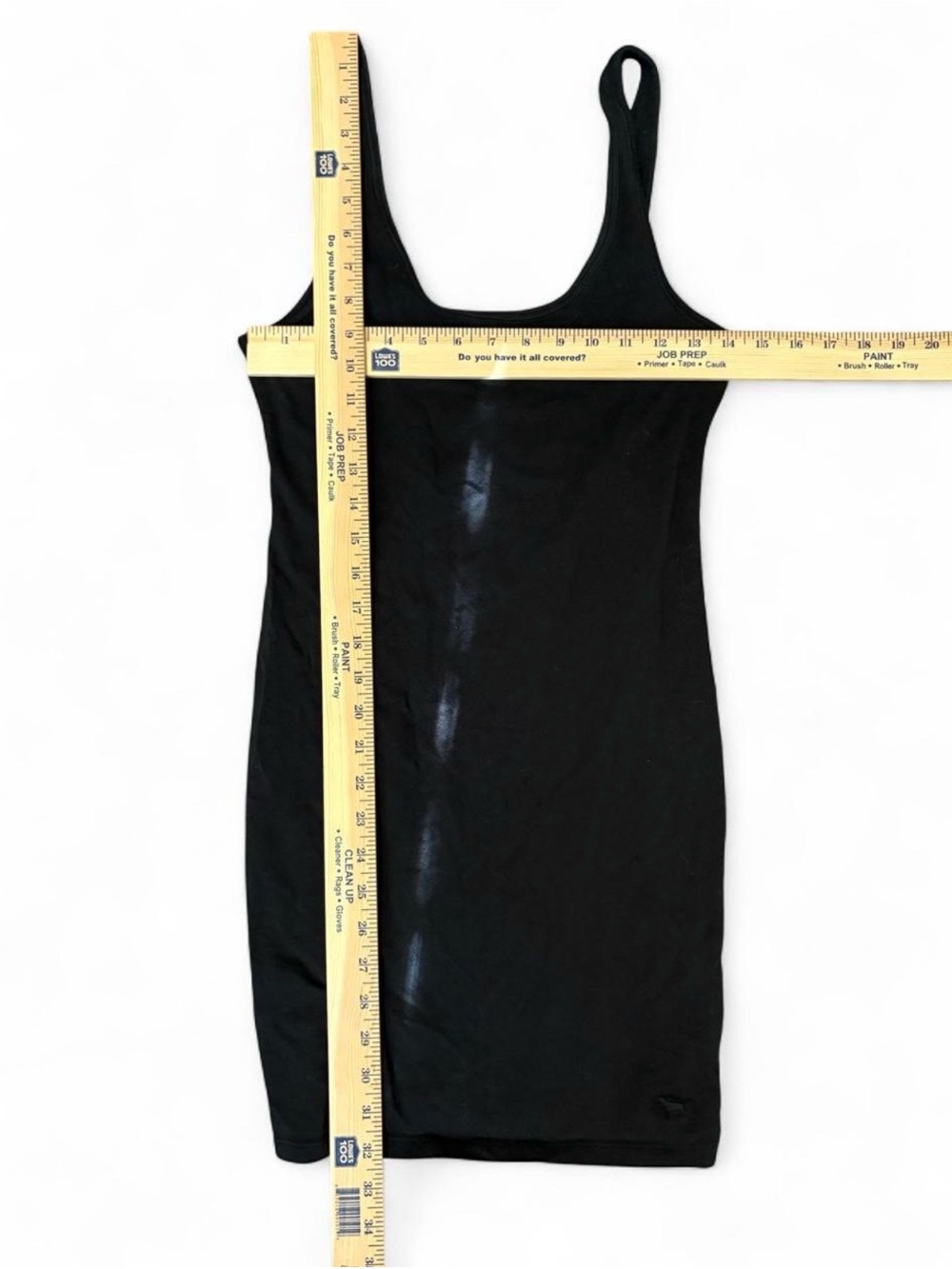 Victoria's Secret PINK Black Ribbed Scoop Neck Bodycon Tank Mini Dress Size S - Picture 4 of 4